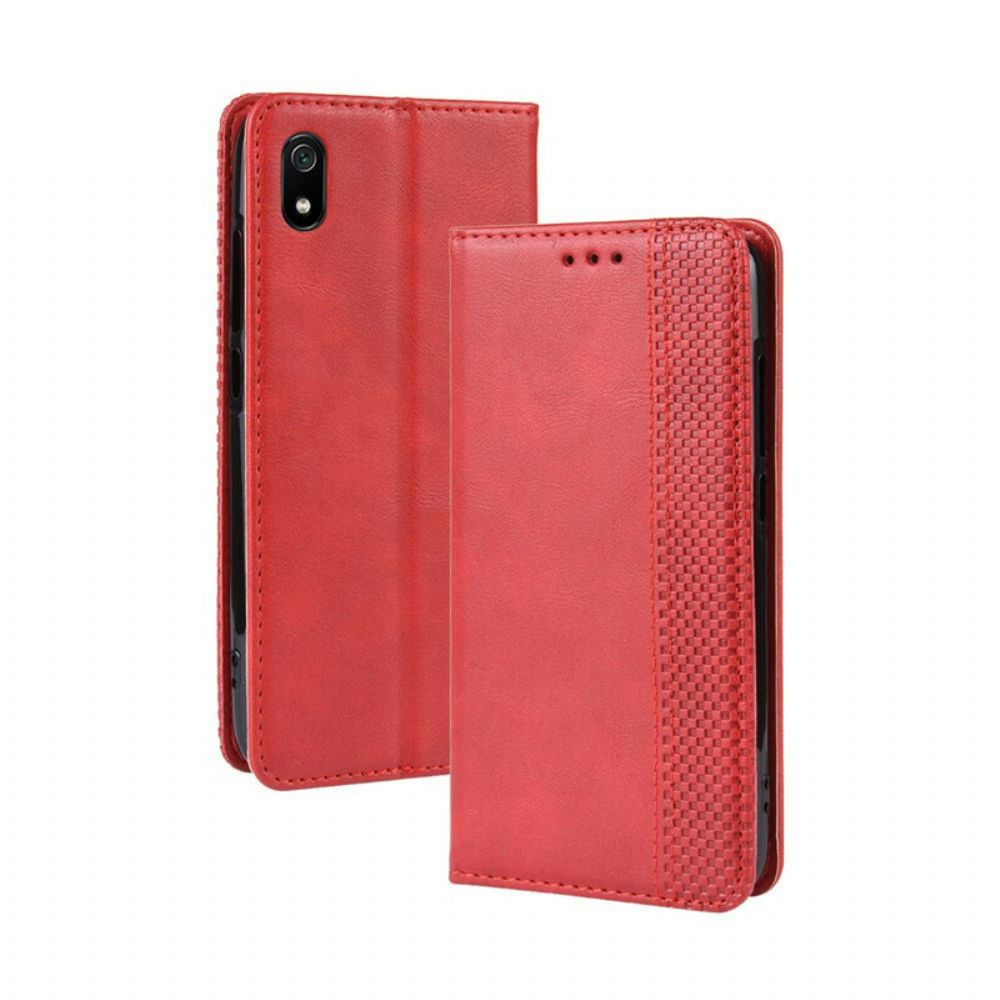 Schutzhülle Für Xiaomi Redmi 7A Flip Case Stilisierter Vintage-ledereffekt