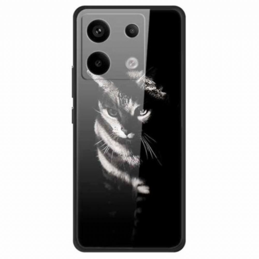 Hülle Für Xiaomi Redmi Note 13 Pro 5g Shadow Cat Gehärtetes Glas