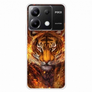 Hülle Für Xiaomi Redmi Note 13 Pro 5g Tiger In Flammen