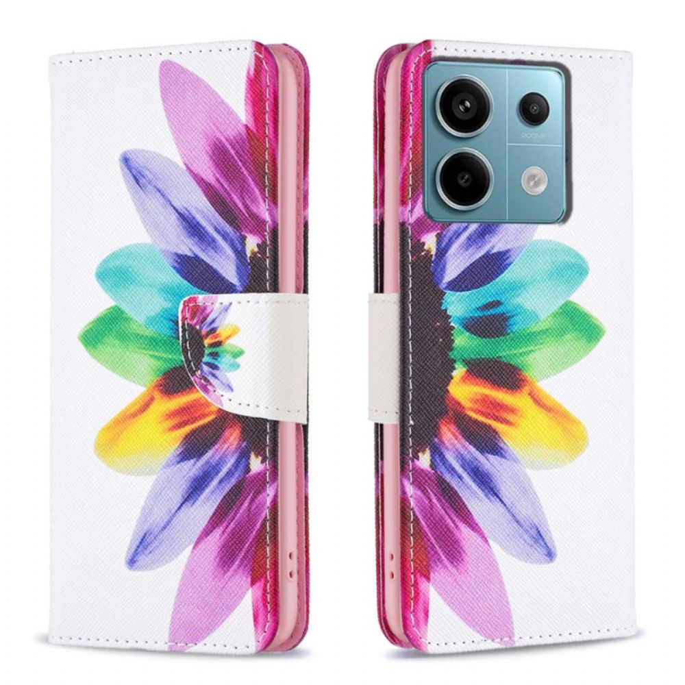 Lederhüllen Für Xiaomi Redmi Note 13 Pro 5g Aquarellblume