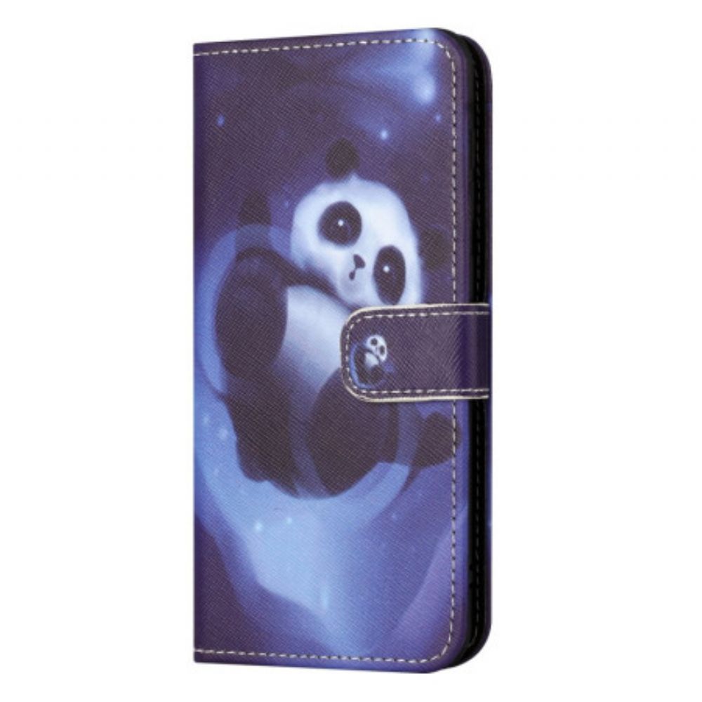 Lederhüllen Xiaomi Redmi Note 13 Pro 5g Handyhülle Panda Space Mit Riemen