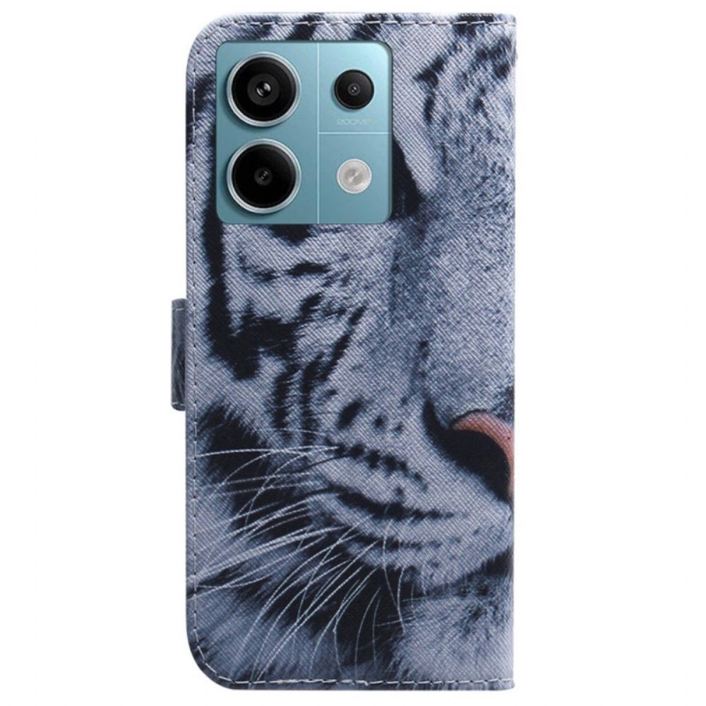 Lederhüllen Xiaomi Redmi Note 13 Pro 5g Weißer Tiger