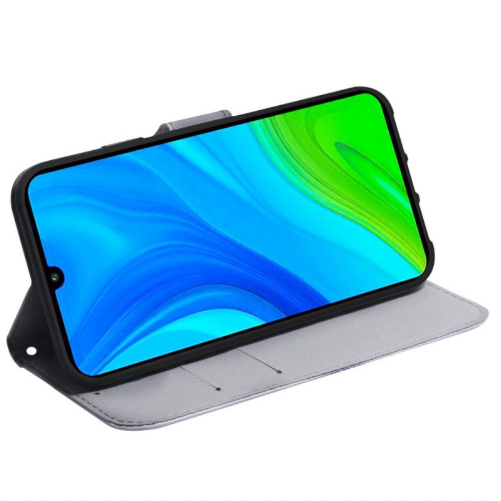 Flip Case Für Realme C35 Mit Kordel Tanga-blumenzweige