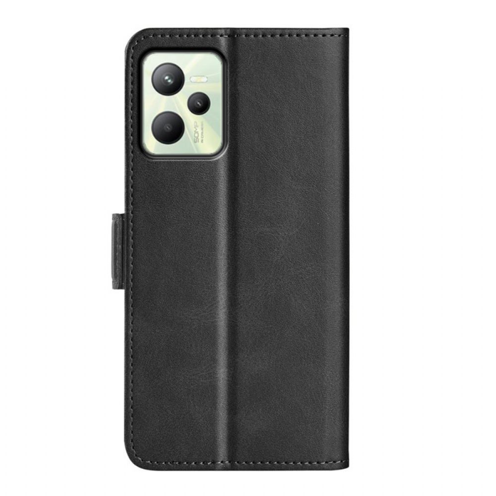 Flip Case Für Realme C35 Springfähiges Flexibles Silikon