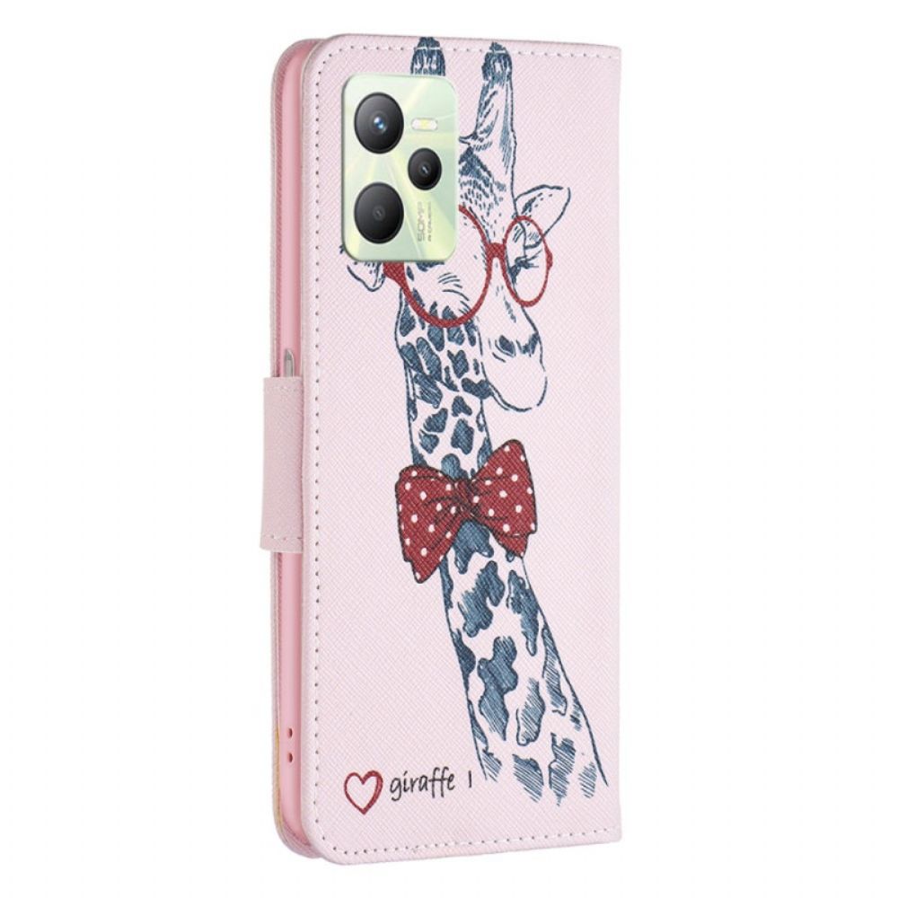 Lederhüllen Für Realme C35 Giraffe