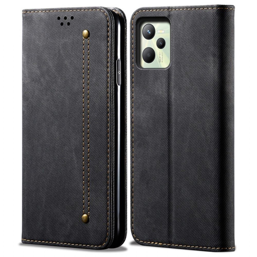 Schutzhülle Für Realme C35 Flip Case Denimstruktur