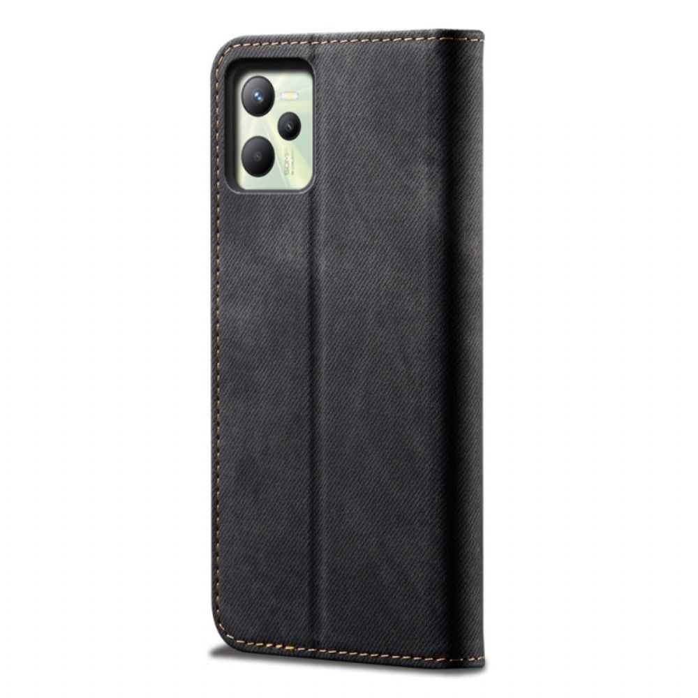 Schutzhülle Für Realme C35 Flip Case Denimstruktur