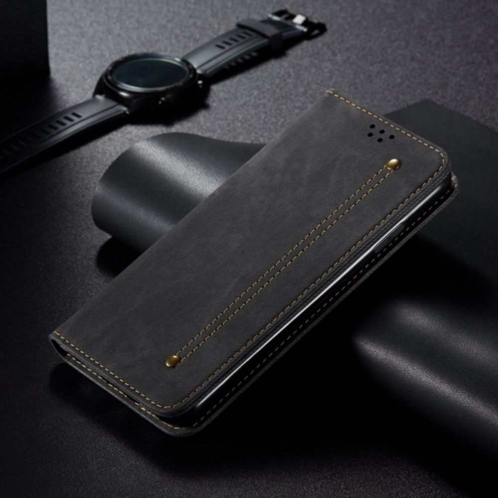 Schutzhülle Für Realme C35 Flip Case Denimstruktur