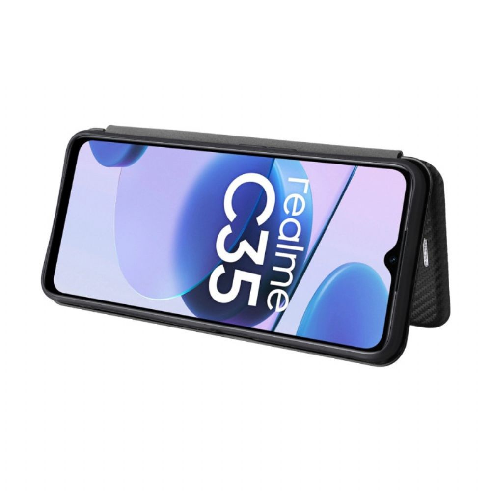 Schutzhülle Für Realme C35 Flip Case Kohlefaserring