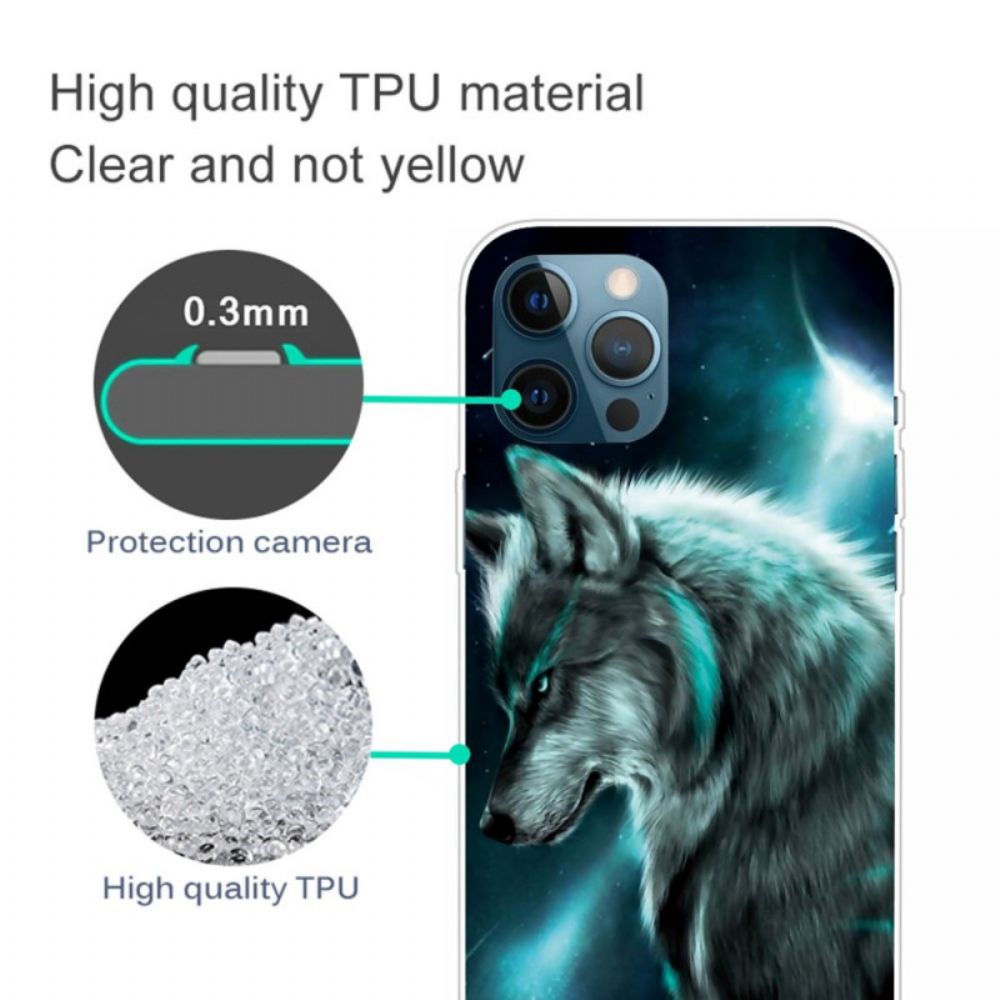 Handyhülle Für iPhone 14 Pro Deklination Wolf