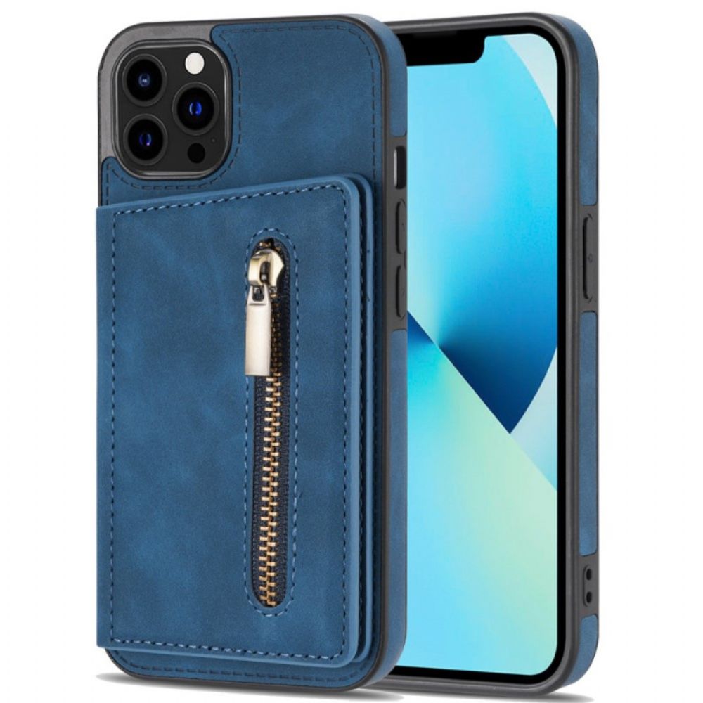 Handyhülle Für iPhone 14 Pro Geldbörse Hands Free Support Wallet