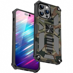 Hülle Für iPhone 14 Pro Camouflage Abnehmbare Stütze