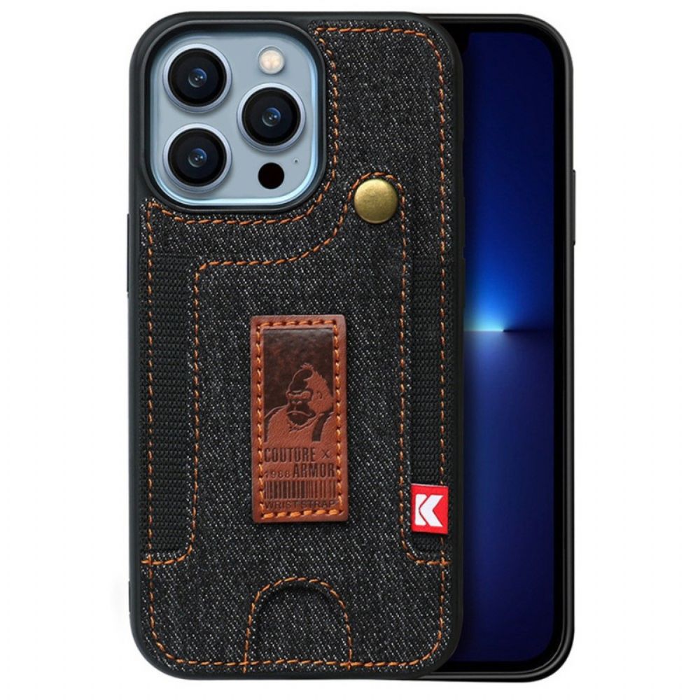 Hülle Für iPhone 14 Pro Kartenhalter Und Jeansband