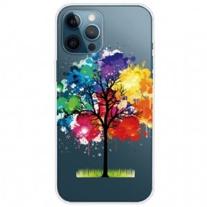 Hülle Für iPhone 14 Pro Transparenter Aquarellbaum