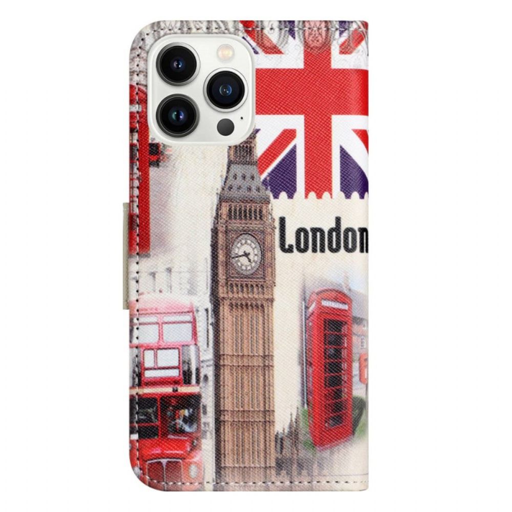 Lederhüllen Für iPhone 14 Pro London-reise