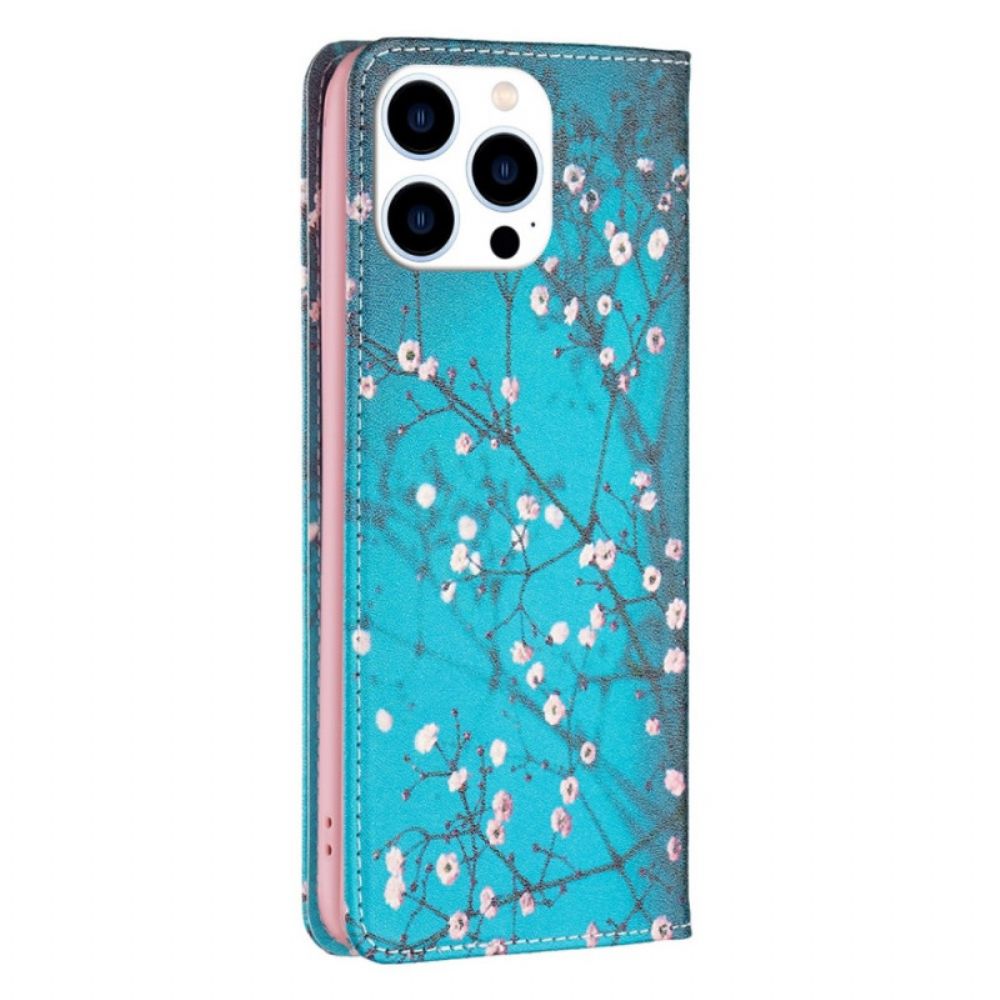 Schutzhülle Für iPhone 14 Pro Flip Case Blumen