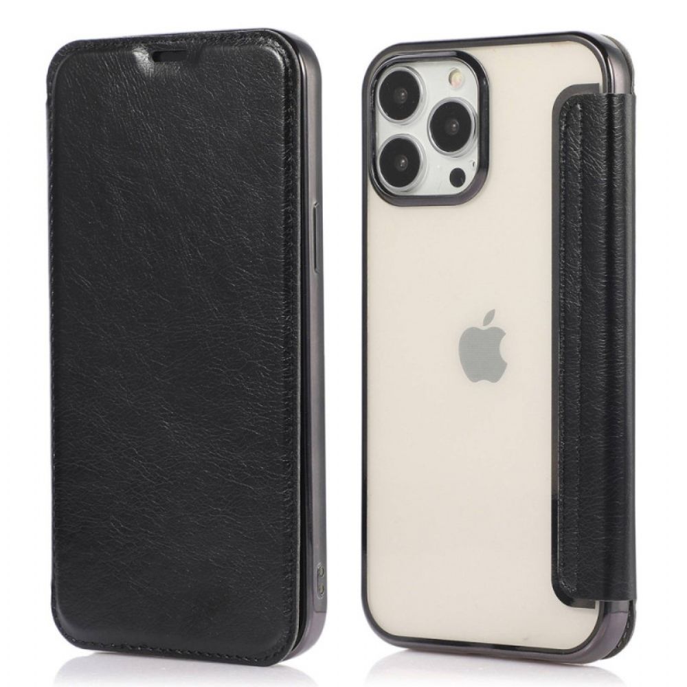 Schutzhülle Für iPhone 14 Pro Flip Case Kartenetui Aus Kunstleder