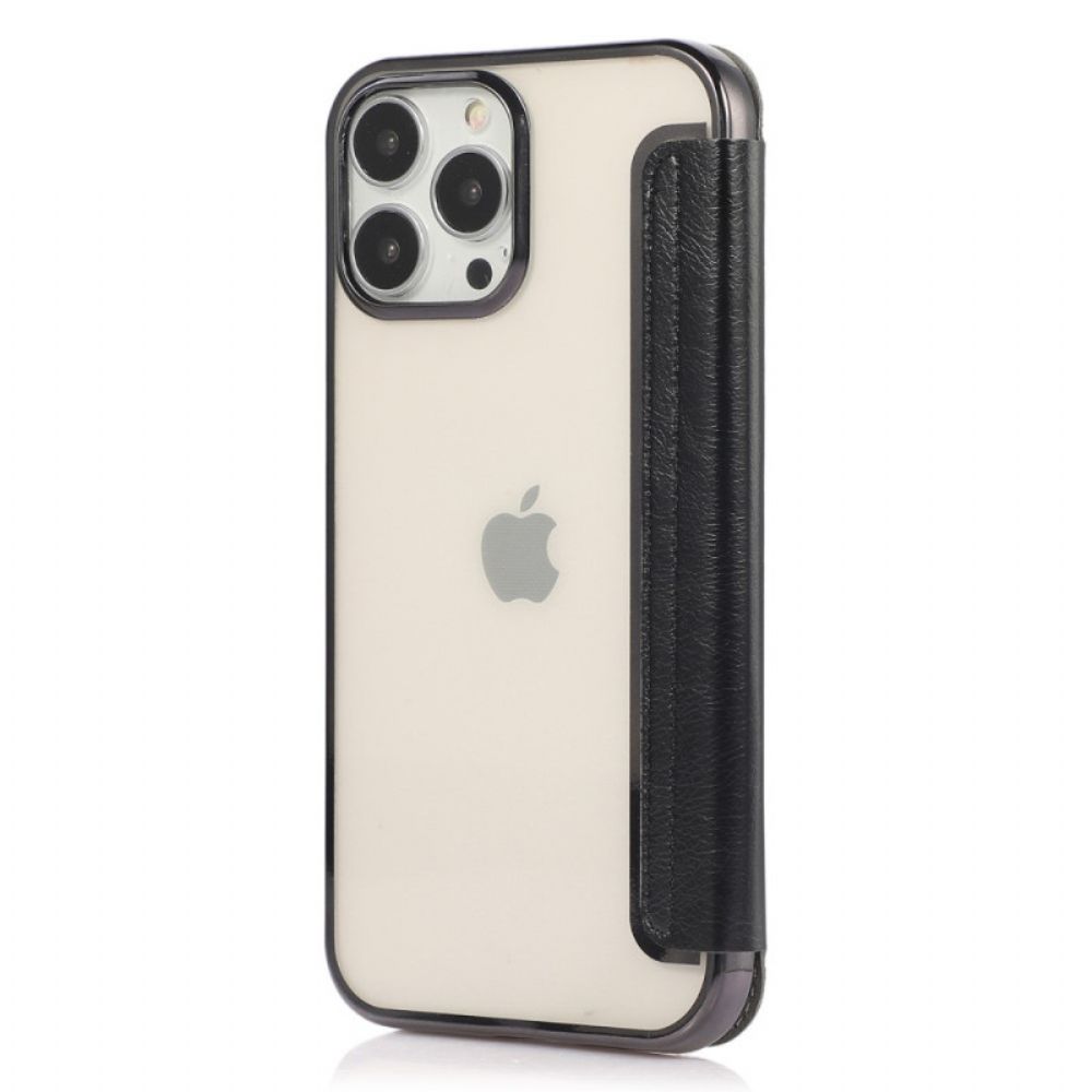 Schutzhülle Für iPhone 14 Pro Flip Case Kartenetui Aus Kunstleder