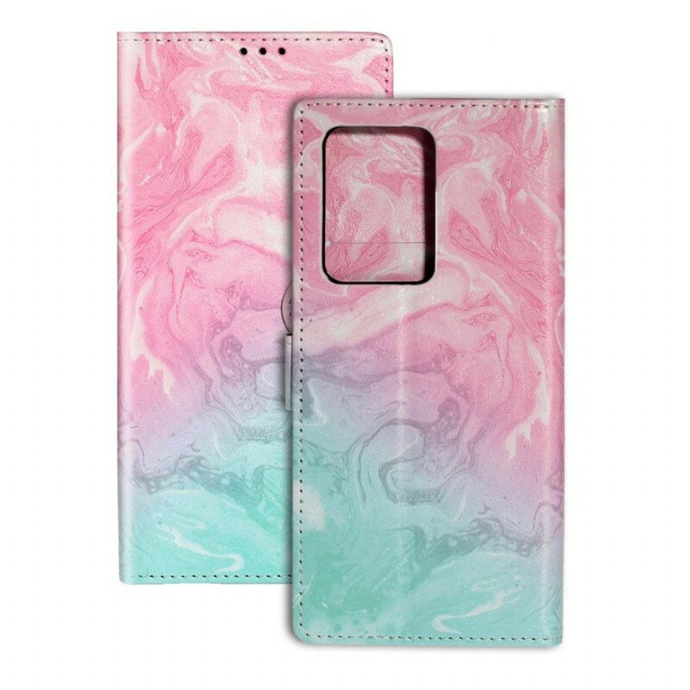 Flip Case Für Samsung Galaxy S20 Plus / S20 Plus 5G Designer-marmor