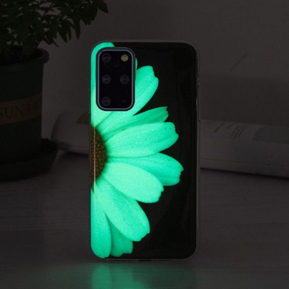 Handyhülle Für Samsung Galaxy S20 Plus / S20 Plus 5G Fluoreszierende Blumenserie