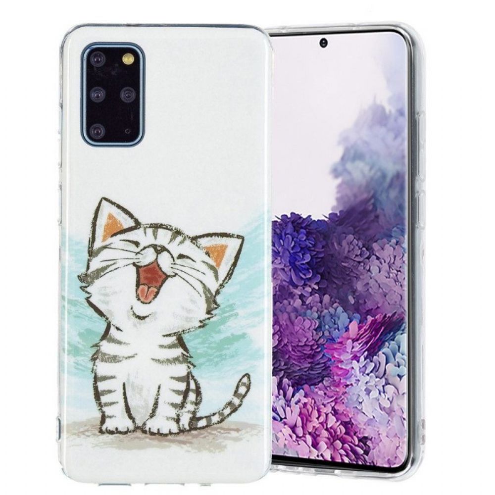 Handyhülle Für Samsung Galaxy S20 Plus / S20 Plus 5G Fluoreszierende Katze