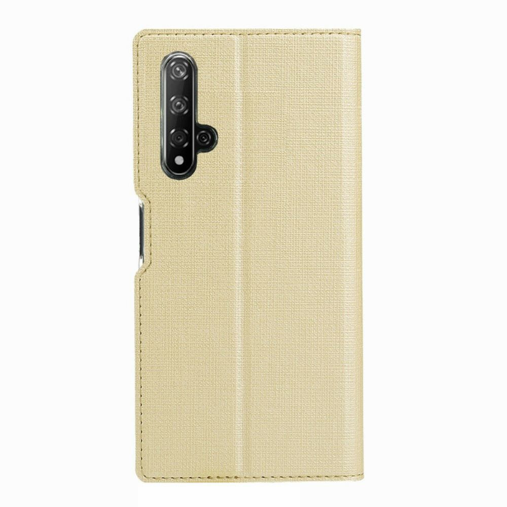 Schutzhülle Für Huawei Nova 5T / Honor 20 Flip Case Texturiertes Vili Dmx