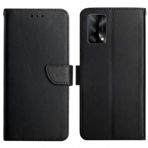 Flip Case Für Oppo A74 4G Echtes Nappaleder