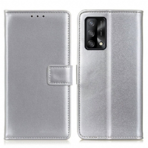 Flip Case Für Oppo A74 4G Einfaches Kunstleder