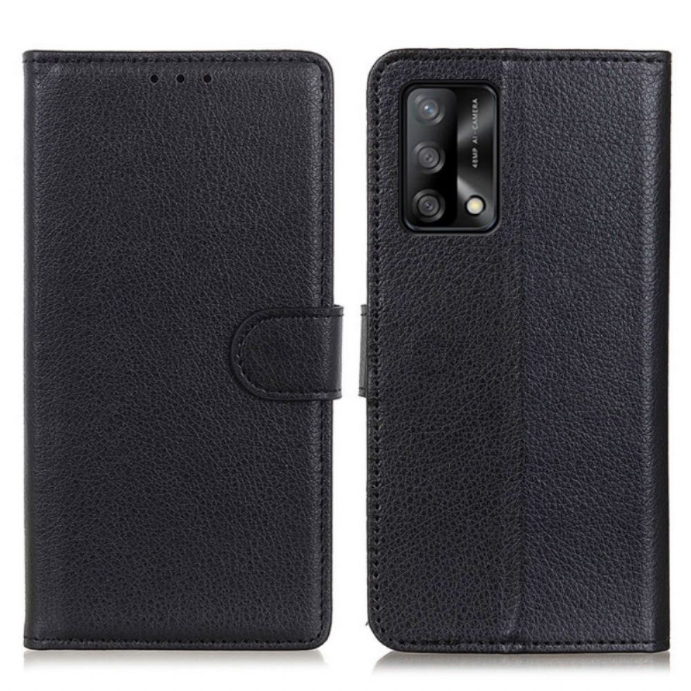 Flip Case Für Oppo A74 4G Traditionell Litschi