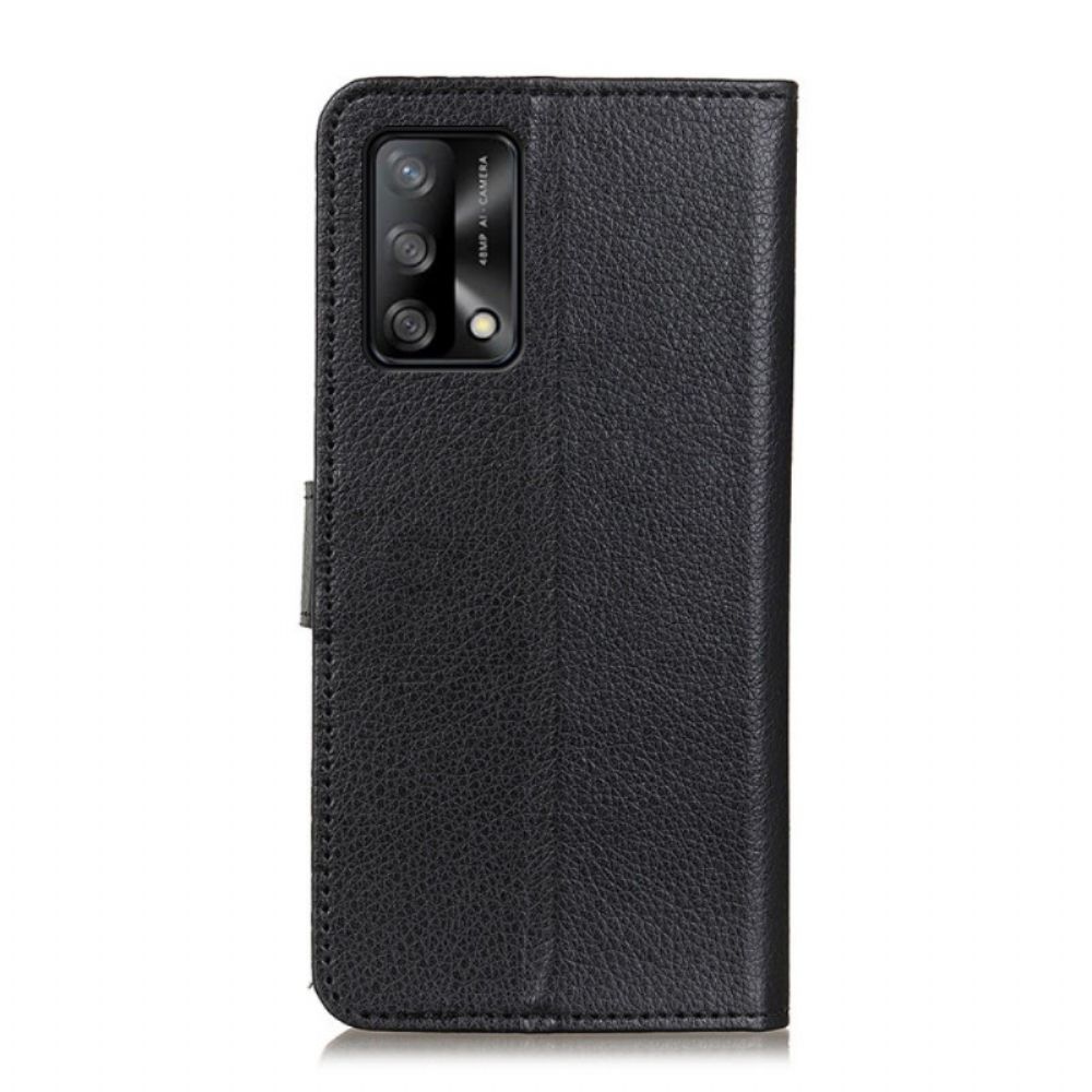 Flip Case Für Oppo A74 4G Traditionell Litschi