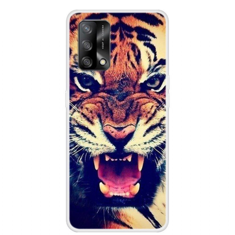 Hülle Für Oppo A74 4G Vorderer Tiger