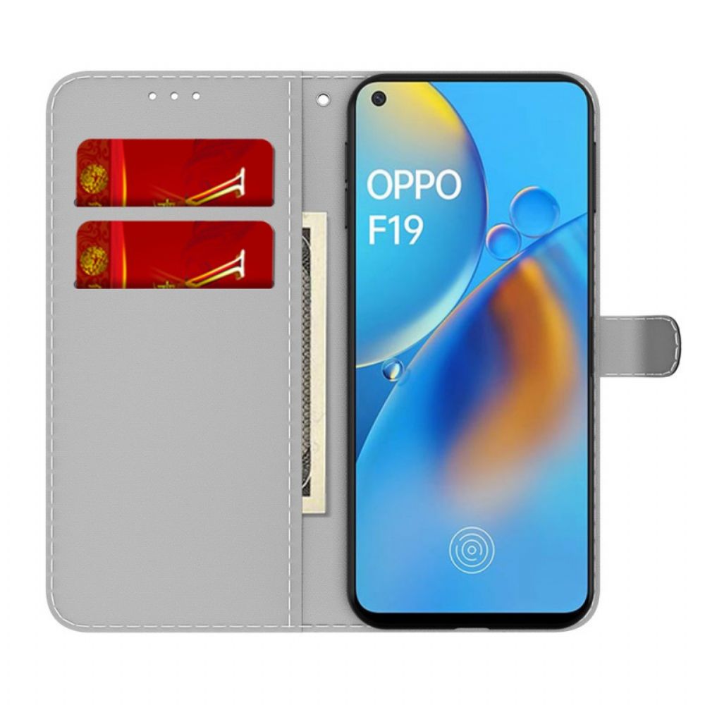 Lederhüllen Für Oppo A74 4G Abstraktes Muster