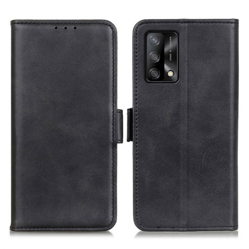 Lederhüllen Für Oppo A74 4G Flip Case Doppelklappe