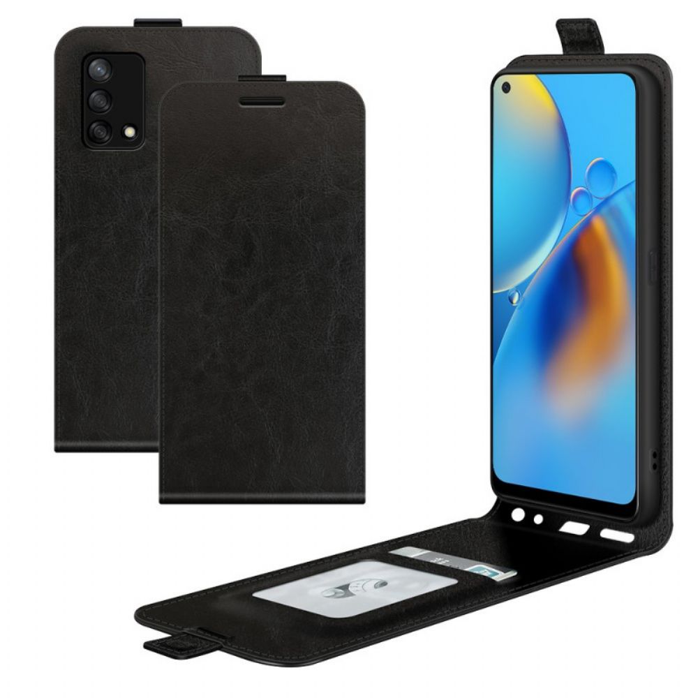 Lederhüllen Für Oppo A74 4G Flip Case Retro-faltung