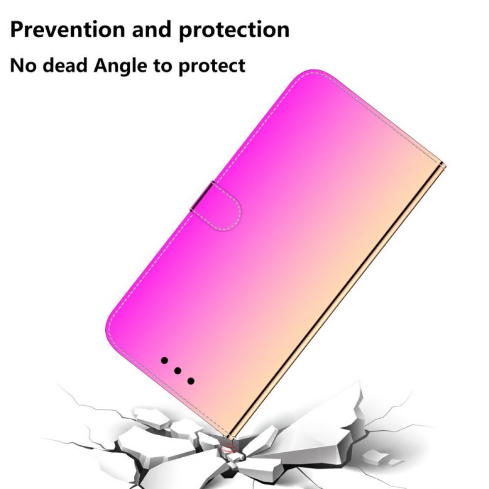 Lederhüllen Für Oppo A74 4G Spiegel Mit Kunstlederbezug