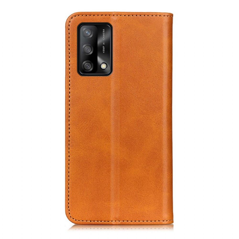 Schutzhülle Für Oppo A74 4G Flip Case Elegance Spaltleder