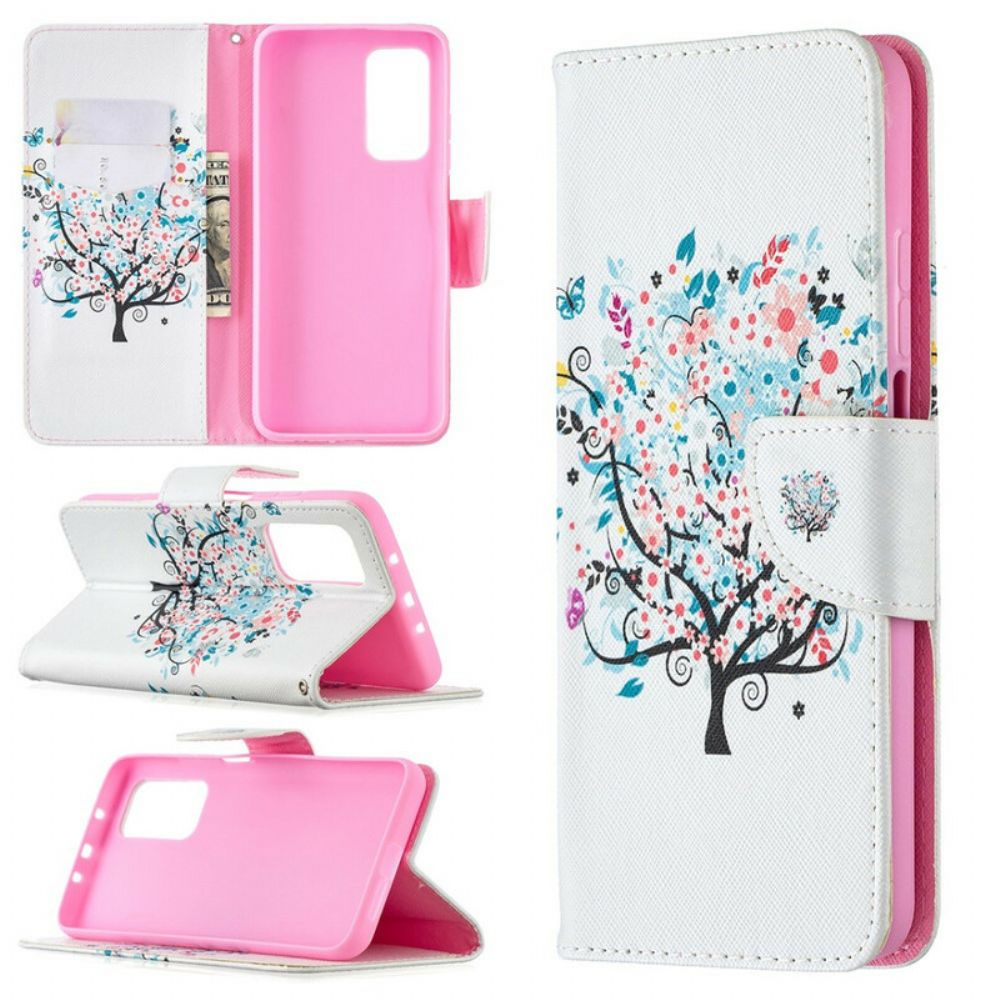 Flip Case Für Xiaomi Mi 10T / 10T Pro Blumiger Baum