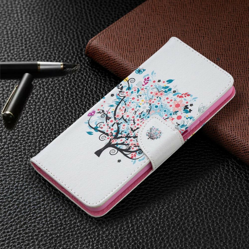 Flip Case Für Xiaomi Mi 10T / 10T Pro Blumiger Baum