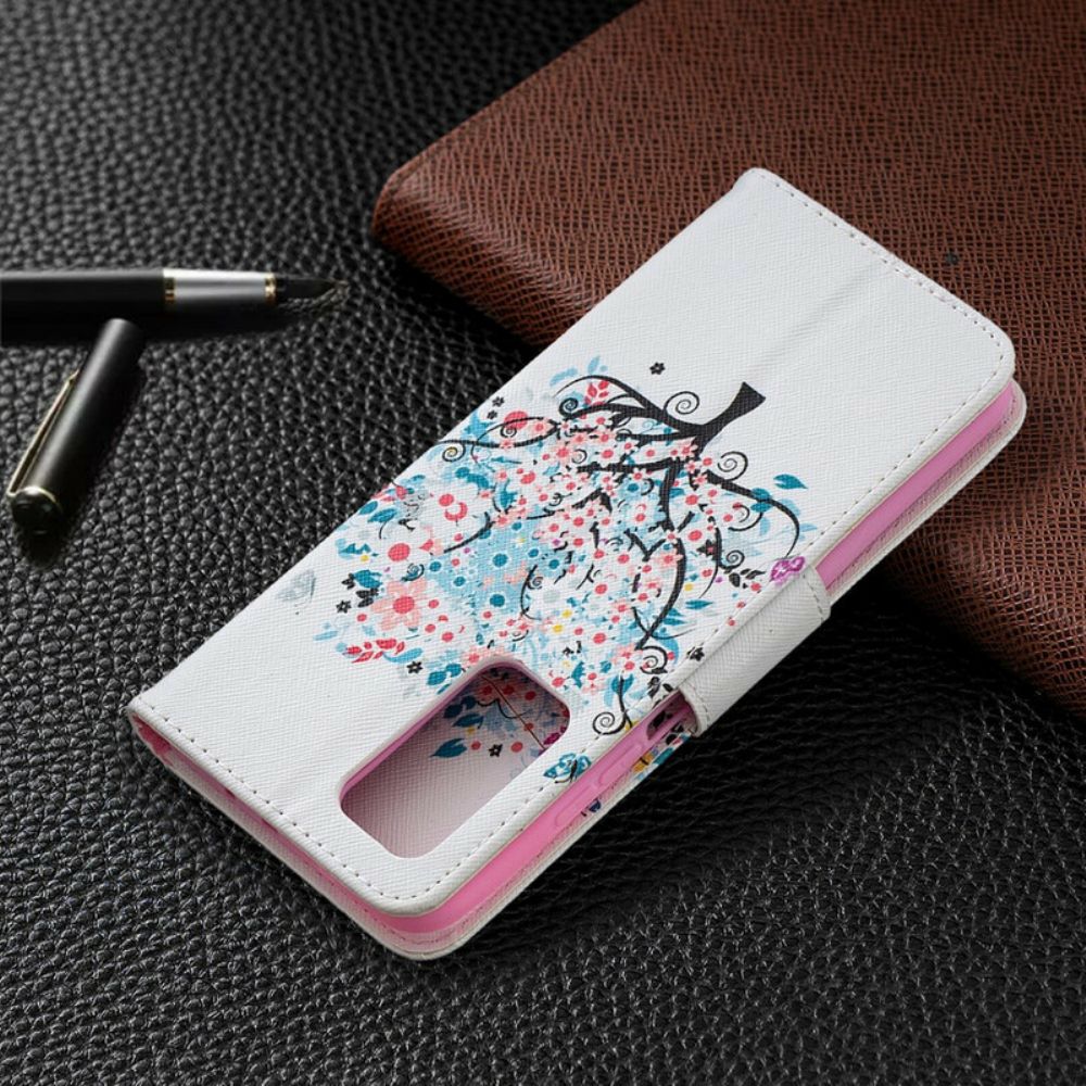 Flip Case Für Xiaomi Mi 10T / 10T Pro Blumiger Baum