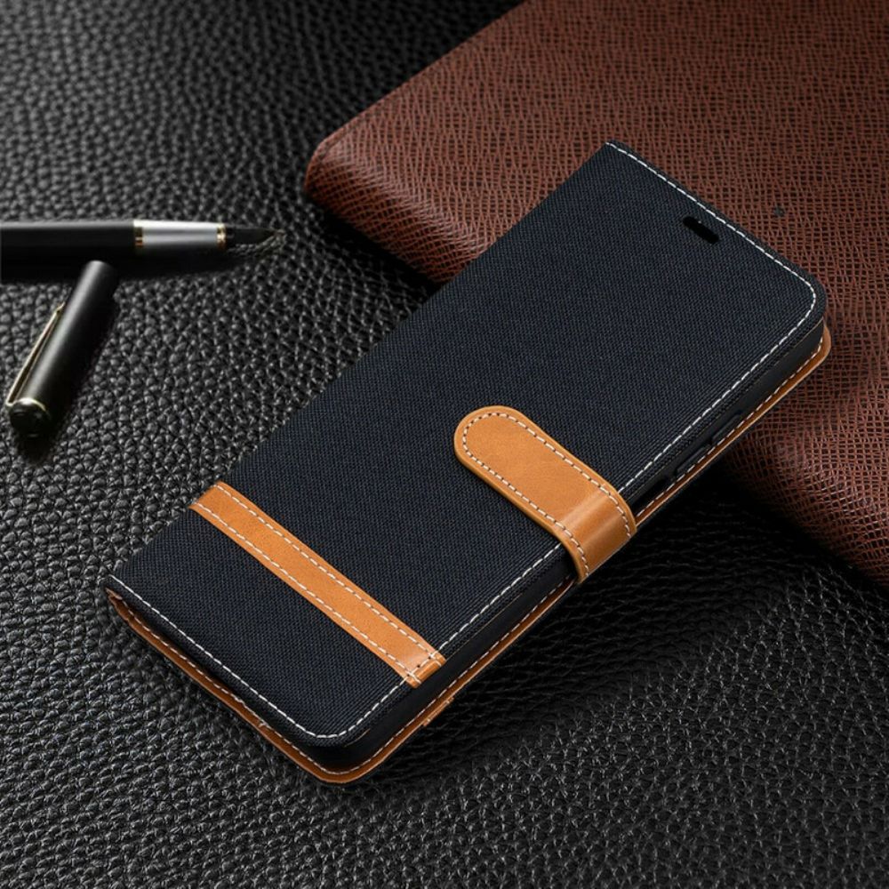 Flip Case Für Xiaomi Mi 10T / 10T Pro Mit Kordel Armband In Stoff- Und Lederoptik