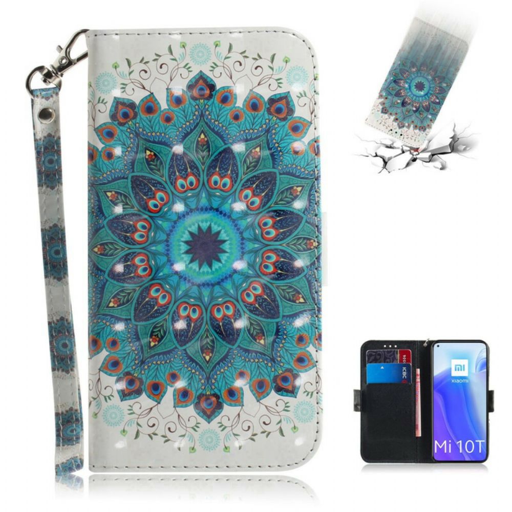 Flip Case Für Xiaomi Mi 10T / 10T Pro Mit Kordel Meisterhaftes Riemchen-mandala