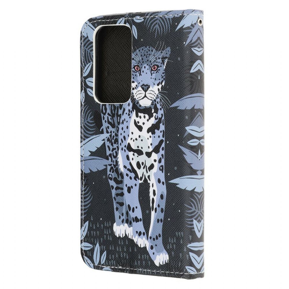 Flip Case Für Xiaomi Mi 10T / 10T Pro Mit Kordel Tanga Leopard