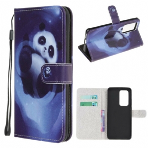 Flip Case Für Xiaomi Mi 10T / 10T Pro Mit Kordel Tanga Space Panda