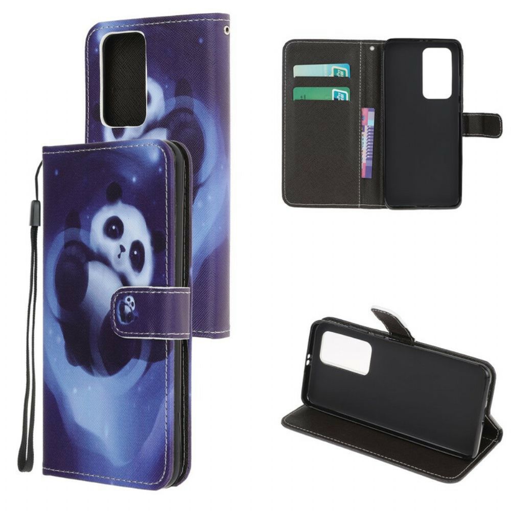 Flip Case Für Xiaomi Mi 10T / 10T Pro Mit Kordel Tanga Space Panda