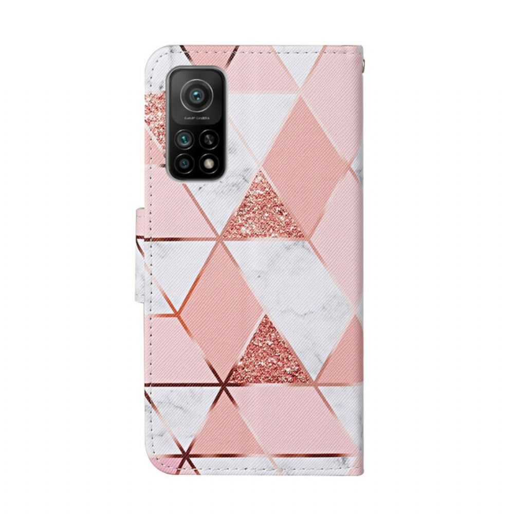 Flip Case Für Xiaomi Mi 10T / 10T Pro Rosa Grafik