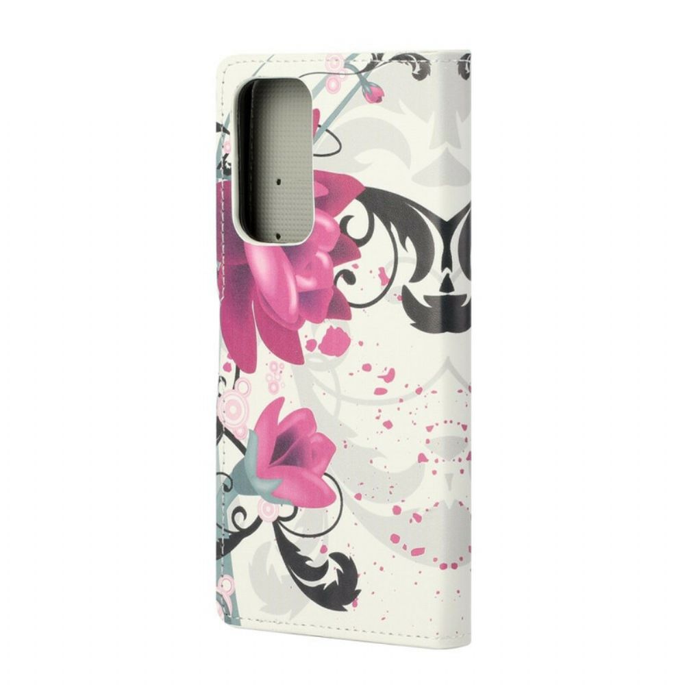 Flip Case Für Xiaomi Mi 10T / 10T Pro Tropische Blumen