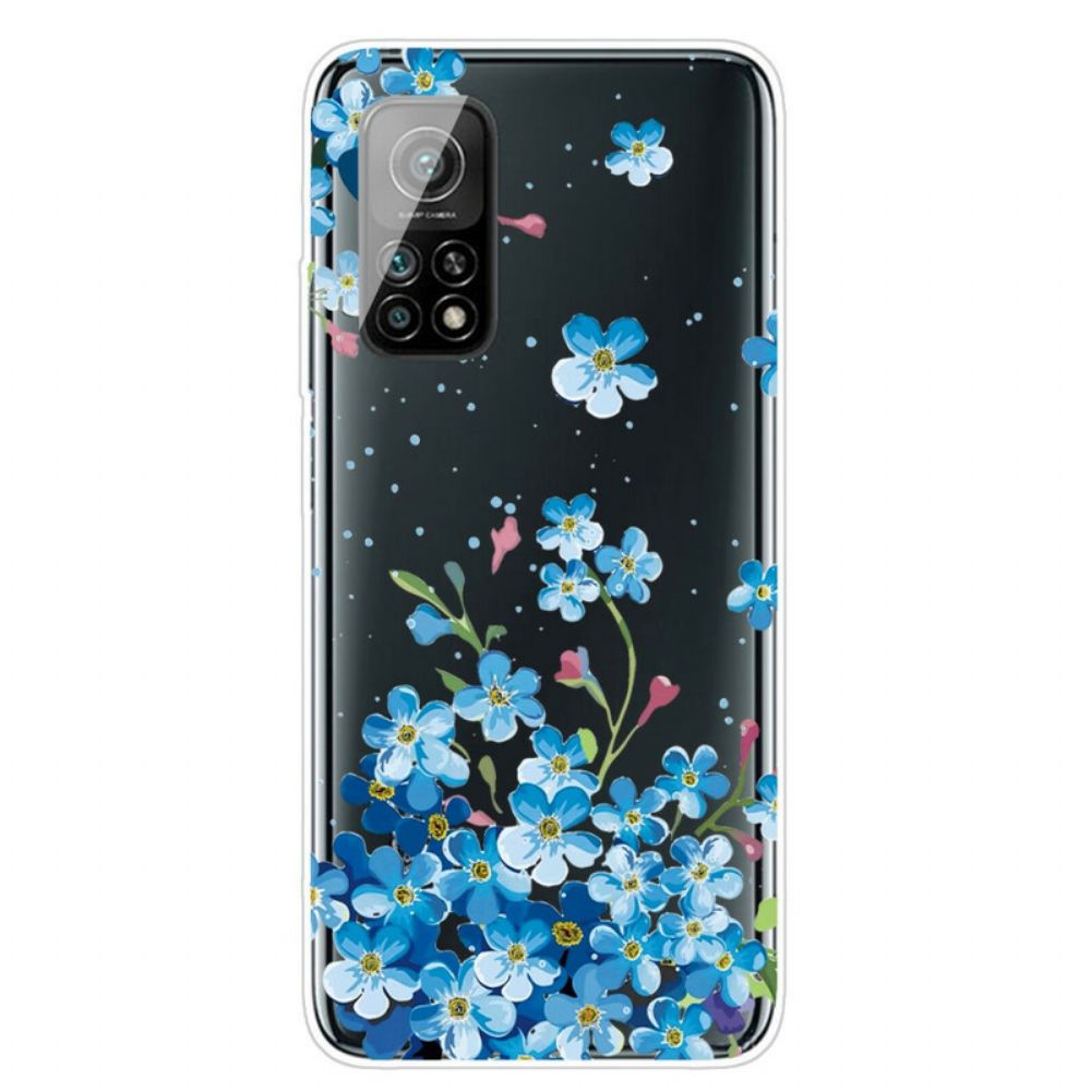 Handyhülle Für Xiaomi Mi 10T / 10T Pro Blauer Blumenstrauß