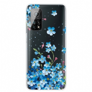 Handyhülle Für Xiaomi Mi 10T / 10T Pro Blauer Blumenstrauß