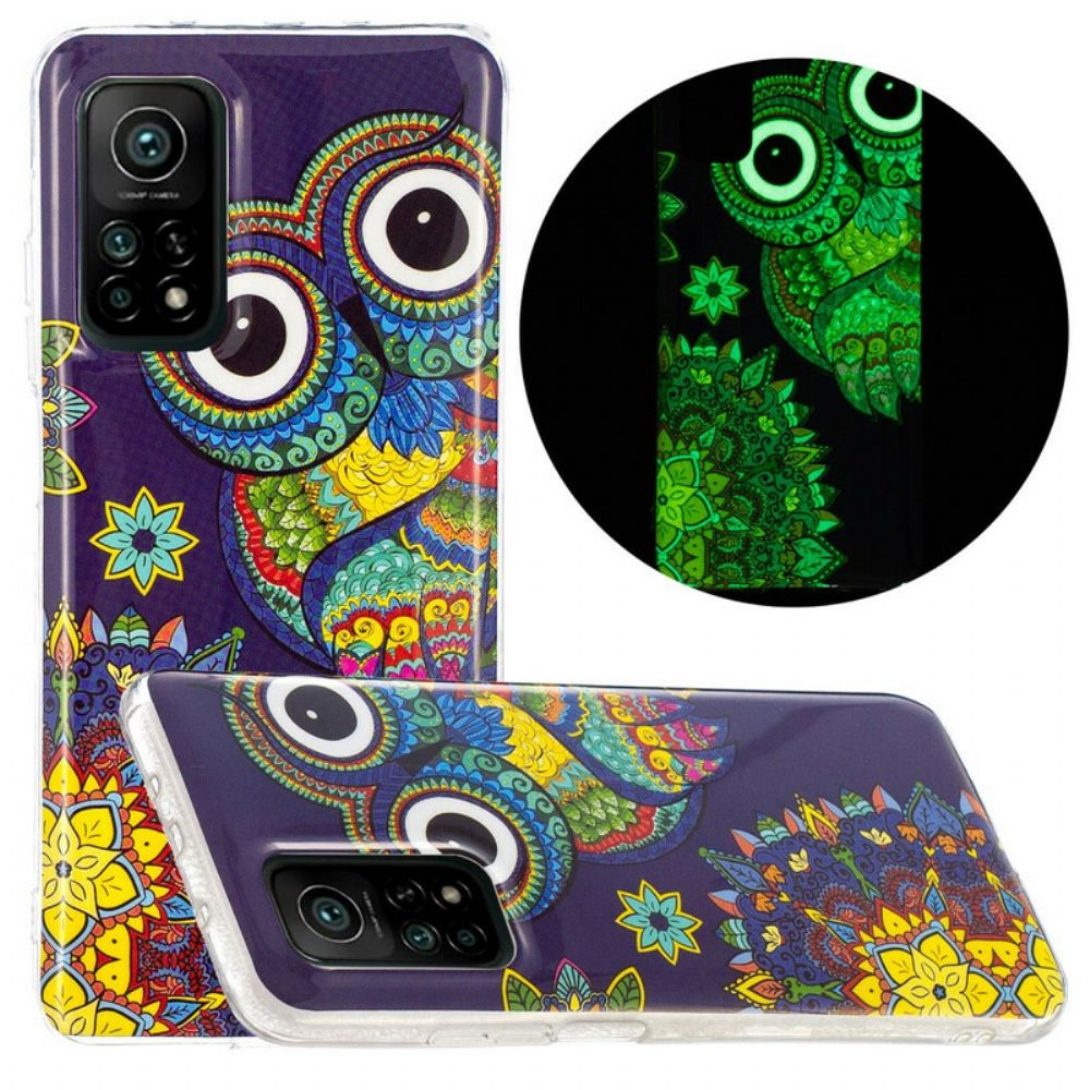 Handyhülle Für Xiaomi Mi 10T / 10T Pro Fluoreszierende Mandala-eule