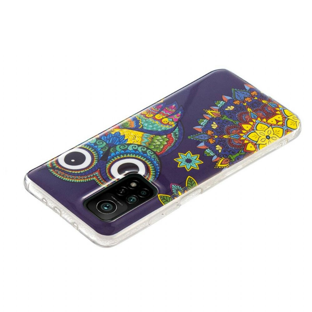 Handyhülle Für Xiaomi Mi 10T / 10T Pro Fluoreszierende Mandala-eule